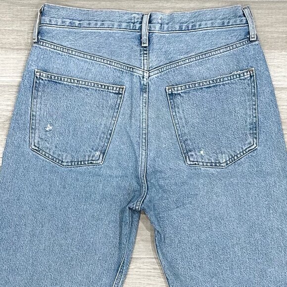 Agolde Light Blue Straight Leg Jeans - Picture 12 of 14